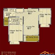 C2户型标准层 C2户型标准层