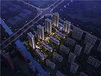 金辉·优步花苑 夜景鸟瞰图