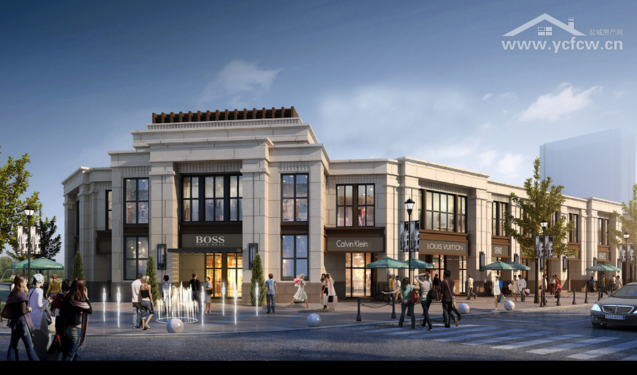 沿街商业效果图_凤凰汇·紫园环境图-盐城房产网
