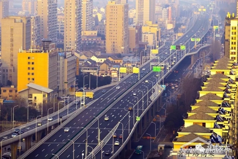 喜讯盐城市区内环高架三期开工啦坐飞机乘高铁一步直达